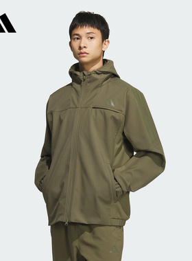 adidas阿迪达斯冬季新款户外运动休闲连帽外套男梭织夹克 KA1305