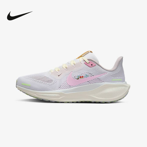 Nike耐克女鞋 PEGASUS 41运动鞋粉白花卉飞马41跑步鞋 IB8882-161