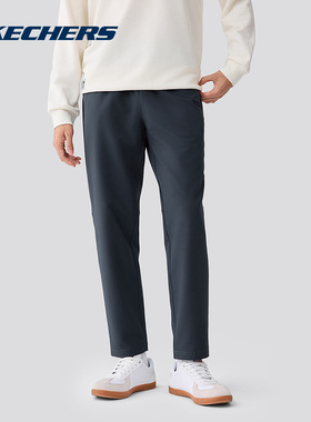 Skechers斯凯奇男子冬加绒保暖直筒长裤运动休闲裤 L325M063