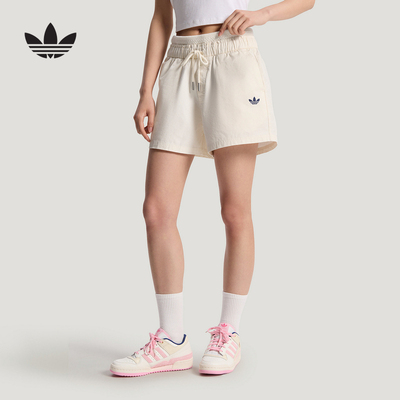 adidas阿迪达斯三叶草运动短裤2026新款夏女休闲针织裤子 KY8322