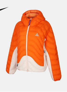 耐克ACG棉服男冬季户外宽松面包服橙色连帽夹克外套HM9964-819