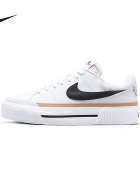 Nike耐克春秋季女COURT LEGACY增高厚底松糕鞋耐磨休闲板鞋DM7590