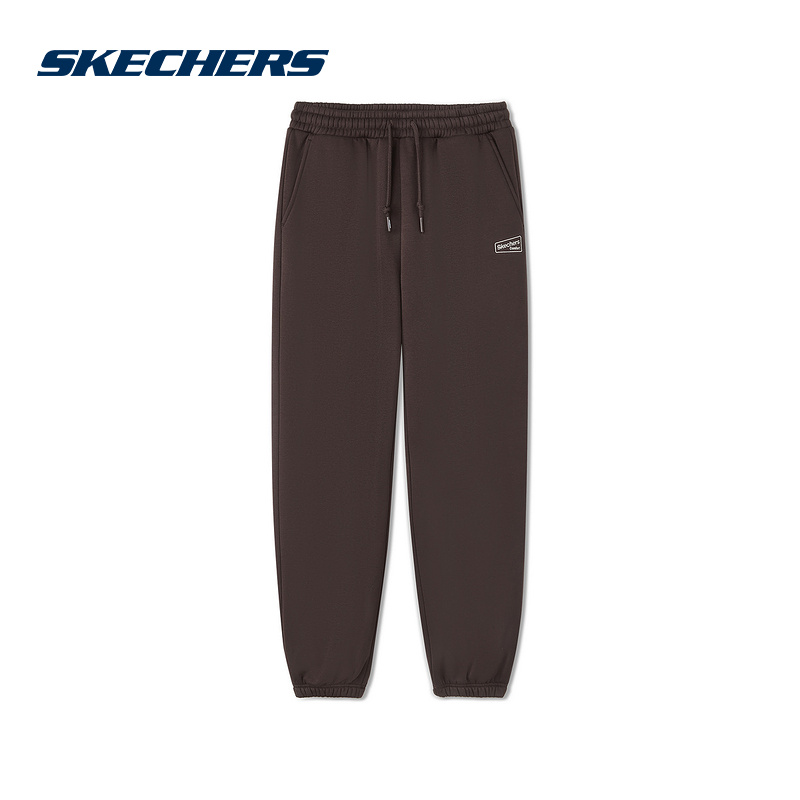 Skechers斯凯奇女裤秋冬新款运动休闲舒适针织长裤 L325W049/05U5