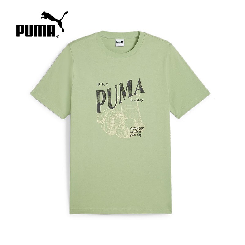 彪马PUMA2025夏季男子透气时尚休闲运动户外百搭短袖T恤629404-89