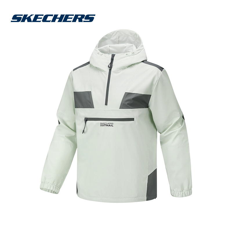 Skechers斯凯奇秋冬新款男士防泼水宽松连帽外套 P125M003/053A
