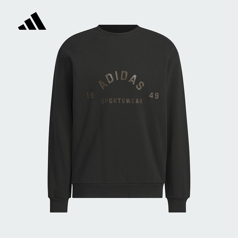 adidas阿迪达斯卫衣男装2025春季新款休闲圆领运动服套头衫JL6063