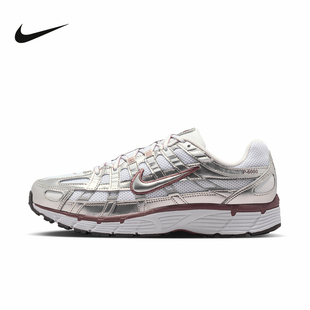 Nike耐克女鞋P-6000老爹鞋银白色网面运动鞋缓震跑步鞋BV1021-110