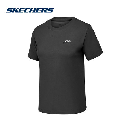 Skechers斯凯奇夏季女圆领针织短袖休闲运动T恤衫 P225W127/0018