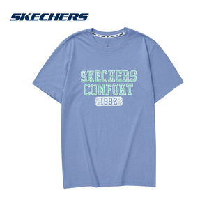 2025夏季 L224M095 新款 休闲T恤 0221 半袖 SKECHERS斯凯奇男子短袖