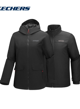 Skechers斯凯奇26春女套装户外运动休闲梭织外套 P126W042/0018