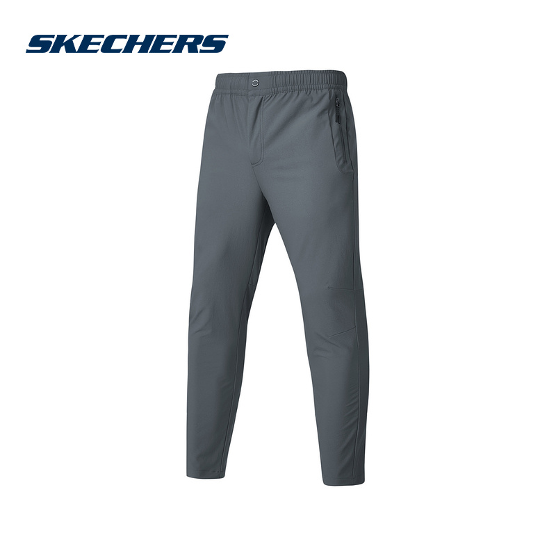 Skechers斯凯奇男经典百搭简约运动裤休闲梭织长裤 P424M055/006L