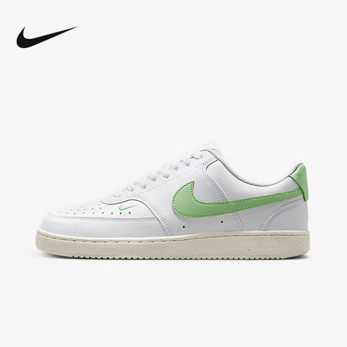 NIKE耐克女鞋COURT小空军白绿低帮复古运动鞋休闲板鞋FV9952-104