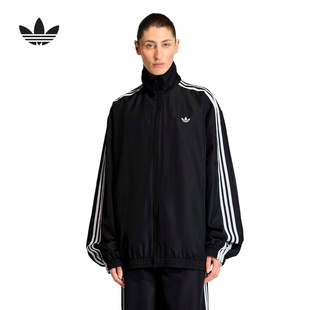 adidas阿迪达斯三叶草立领夹克2026春女休闲运动梭织外套 KD2894