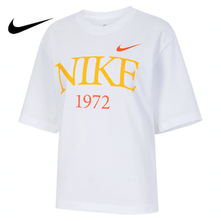 T恤FQ6601 耐克24夏季 复古印花短袖 女子运动宽松休闲美式 101 新款