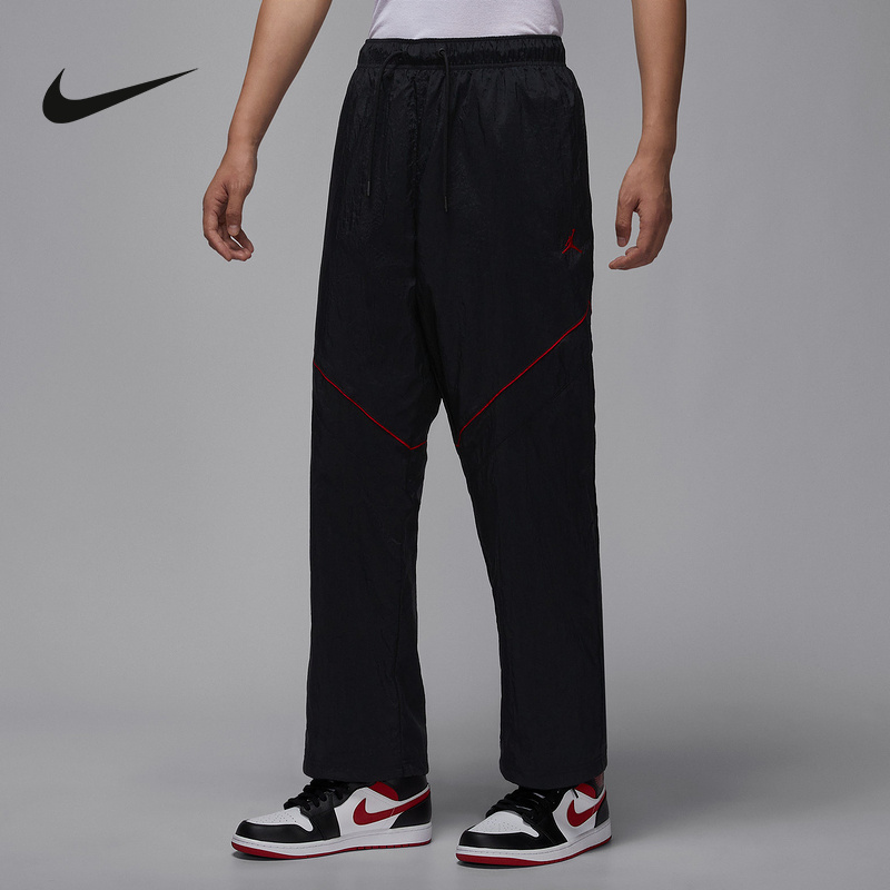 JORDAN耐克男子透气宽松长裤冬新款轻便网眼直筒运动裤IB1048-010