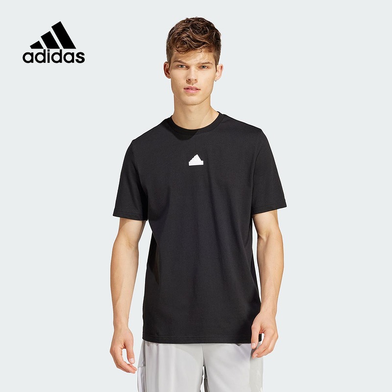 adidas阿迪达斯2024春季新款男子上衣运动休闲圆领短袖T恤IN6229