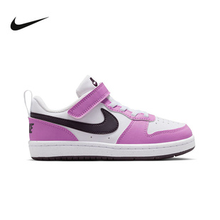Nike耐克酷菠萝男女童鞋COURT紫色运动鞋低帮休闲板鞋DV5457-136