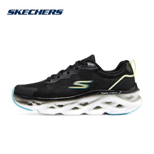 Skechers斯凯奇奇星迈系列春季男女缓震气泡鞋跑步鞋128794/BKLM
