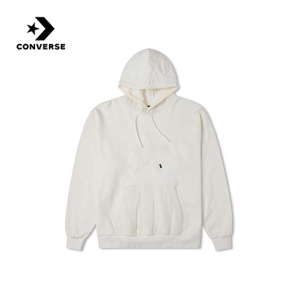 CONVERSE匡威卫衣男冬季新款加绒保暖连帽宽松五星套头衫10025051