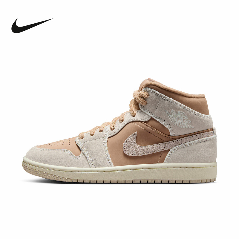 JORDAN耐克女鞋AJ1麻黄高帮休闲运动鞋板鞋复古篮球鞋HV4269-200