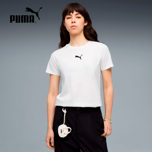 637774 PUMA彪马白色简约短款 T恤 2026春女透气短袖 运动半截袖