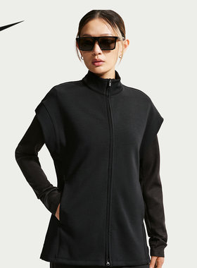 耐克NIKE秋季新款休闲运动上衣女款柔软针织加长拉链衫IQ7052-010