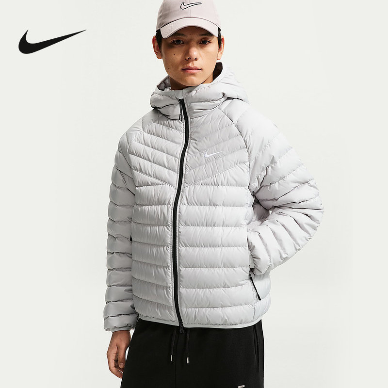 NIKE耐克男子排骨羽绒服冬季新款轻薄保暖短款羽绒夹克JA0742-097