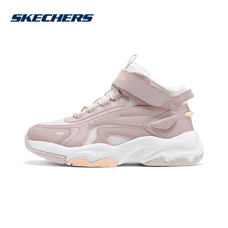 Skechers斯凯奇绒绒靴冬季女童保暖儿童防滑运动鞋319258L/OFWT