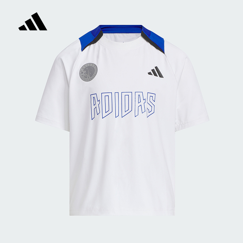 adidas阿迪达斯男小童速干凉爽短袖2025夏CLIMACOOL翻领T恤KC5979