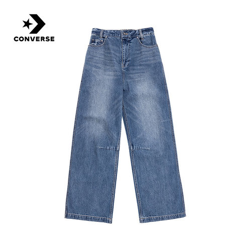 Converse匡威26春季新品复古时尚宽松阔腿牛仔裤女长裤WCJ432-UHA