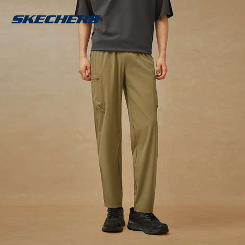 SKECHERS斯凯奇男士长裤运动休闲裤时尚百搭舒适阔腿裤 L226M025