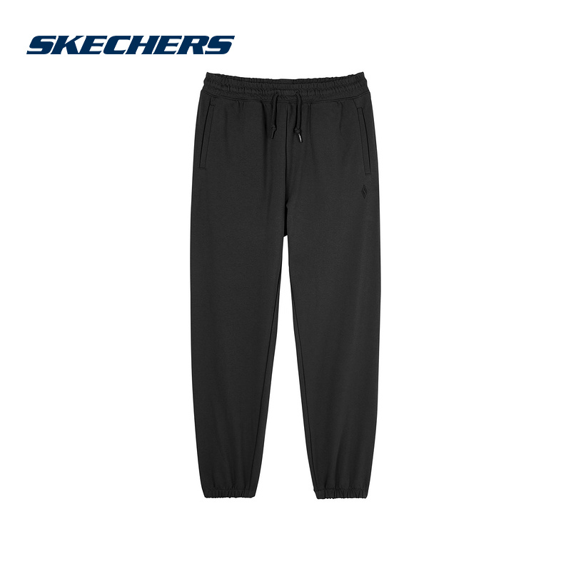 Skechers斯凯奇秋季新男宽松舒适百搭潮流针织长裤 L124M037-0018