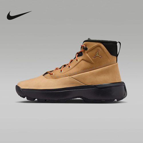 JORDAN耐克男鞋高帮防滑大黄靴冬季新款保暖黑色雪地靴HV4580-200