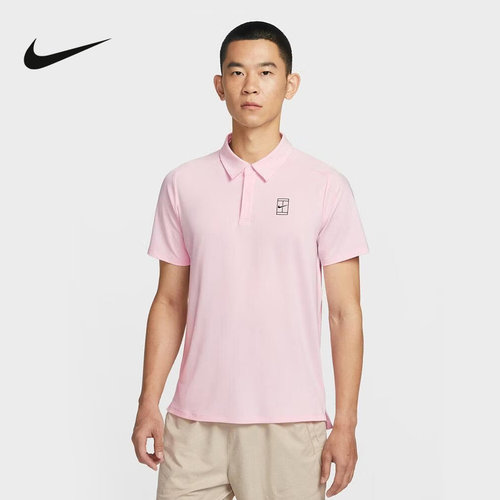 nike耐克网球T恤男新款DRI-FIT速干透气翻领POLO衫短袖FZ6908-663