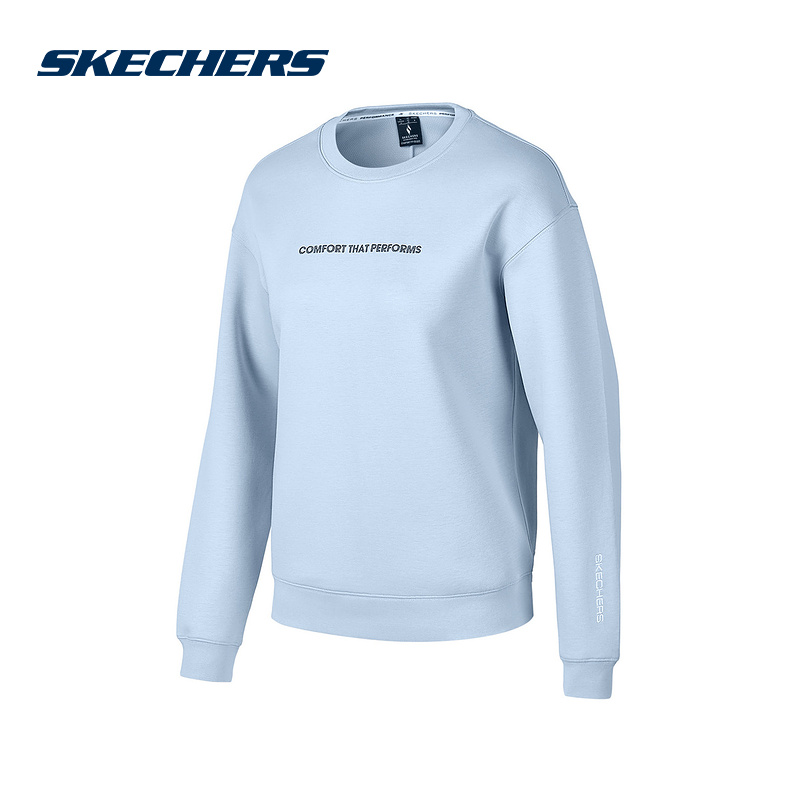 Skechers斯凯奇女士郊野系列休闲针织套头圆领卫衣P424W051/02K5