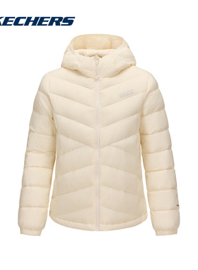 斯凯奇2025秋冬女士羽绒服舒适保暖御寒防泼水外套P425W185-00V7