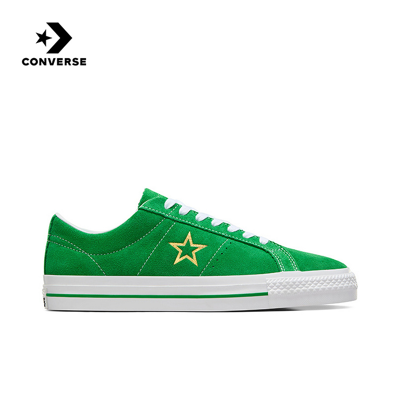 匡威Converse2025春季男鞋翻毛皮烫金Logo低帮休闲滑板鞋A06645C