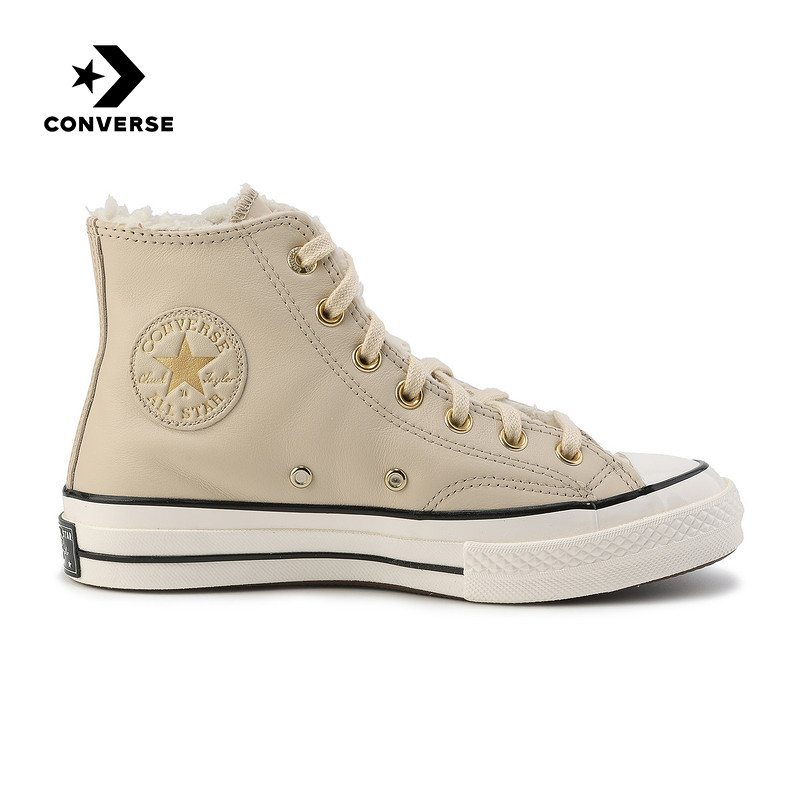 CONVERSE匡威1970s秋冬新款男女鞋皮质加绒高帮休闲帆布鞋A12443C