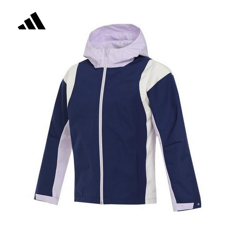 阿迪达斯童装蛇年款二合一连帽外套大童马甲双面穿保暖夹克KB0580