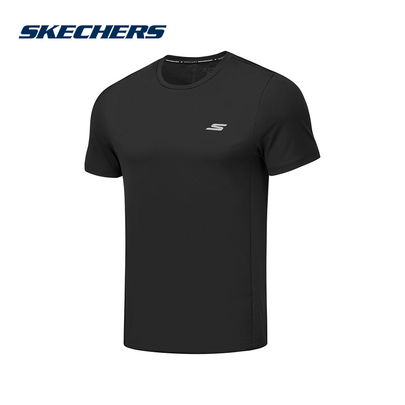 Skechers斯凯奇25夏季男士舒适休闲针织短袖T恤衫 P325M042/0018