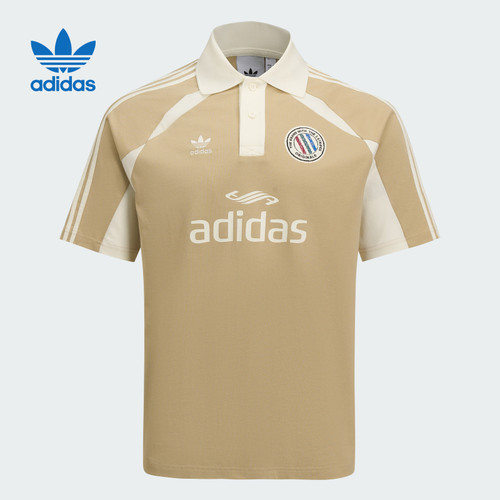 adidas阿迪达斯三叶草翻领POLO衫T恤2025夏男复古棉质短袖KD0946