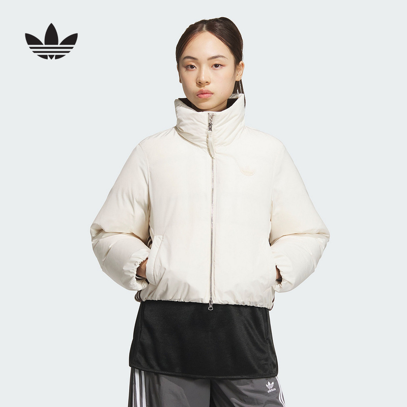 阿迪达斯2025冬新款女子短款羽绒服运动休闲夹克外套保暖 JD3