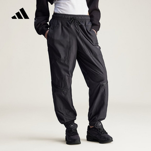 束脚裤 女子运动休闲梭织长裤 宽松透气JJ0092 新款 阿迪达斯2025春季