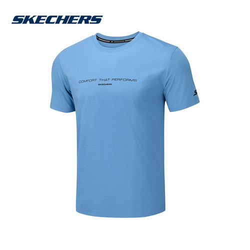 Skechers斯凯奇2026夏季男士舒适运动短袖休闲针织T恤衫 P226M089