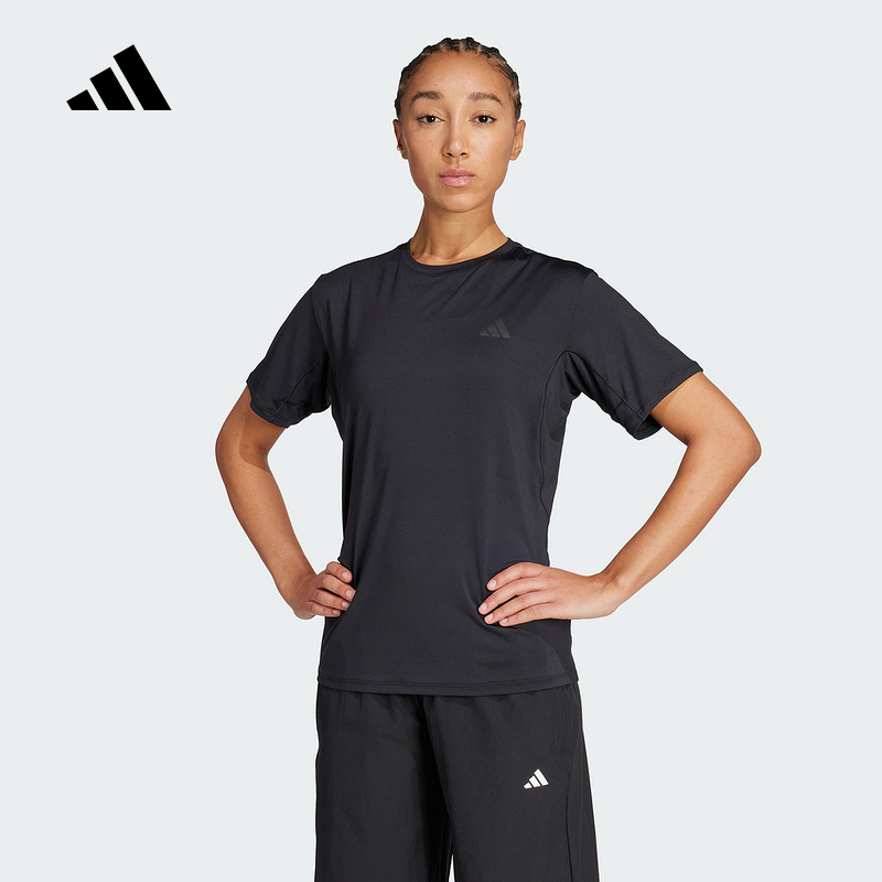 adidas阿迪达斯体感舒爽训练健身衣25秋女CLIMACOOL短袖T恤KB5676