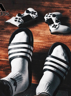 Adidas阿迪达斯男款女款拖鞋夏季运动休闲沙滩鞋防滑拖鞋G15890