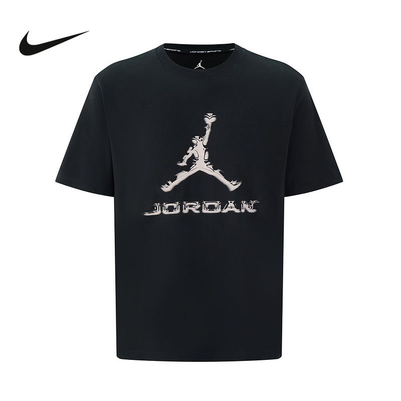 Nike耐克男短袖夏Jordan飞人印花宽松透气篮球运动T恤HQ9092-010