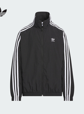 adidas阿迪达斯三叶草秋季新款男大童梭织运动夹克休闲外套KQ5491