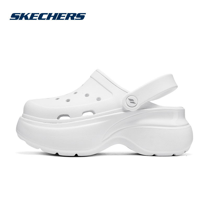 斯凯奇厚底增高洞洞鞋25夏女鞋休闲凉鞋户外运动沙滩鞋111678/WHT