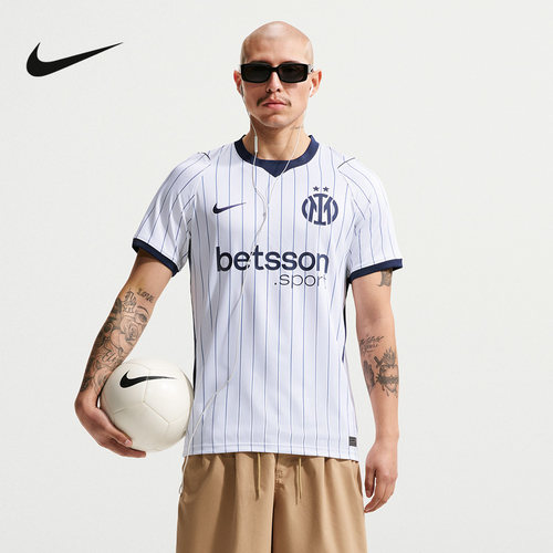 NIKE耐克2026秋季新款米兰足球球衣男运动休闲短袖T恤 II1928-101